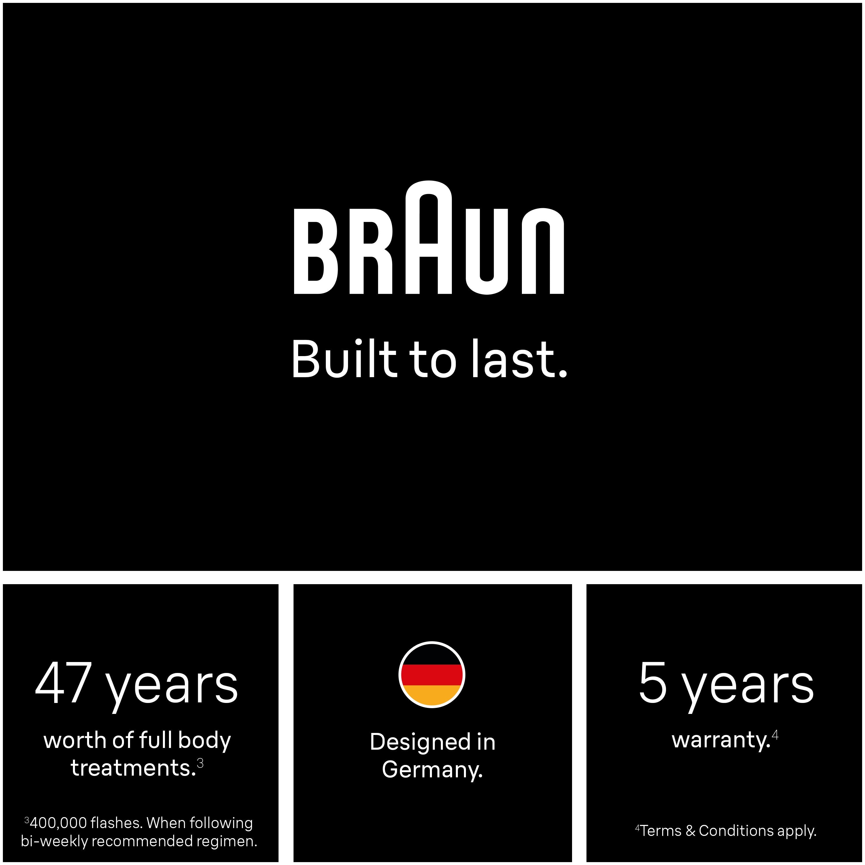 Braun Smart IPL Silk·Expert Pro 5: At Home Alternative to Laser Hair Removal with 4 Caps Facial Hair Trimmer and Vanity Case IPL5442
