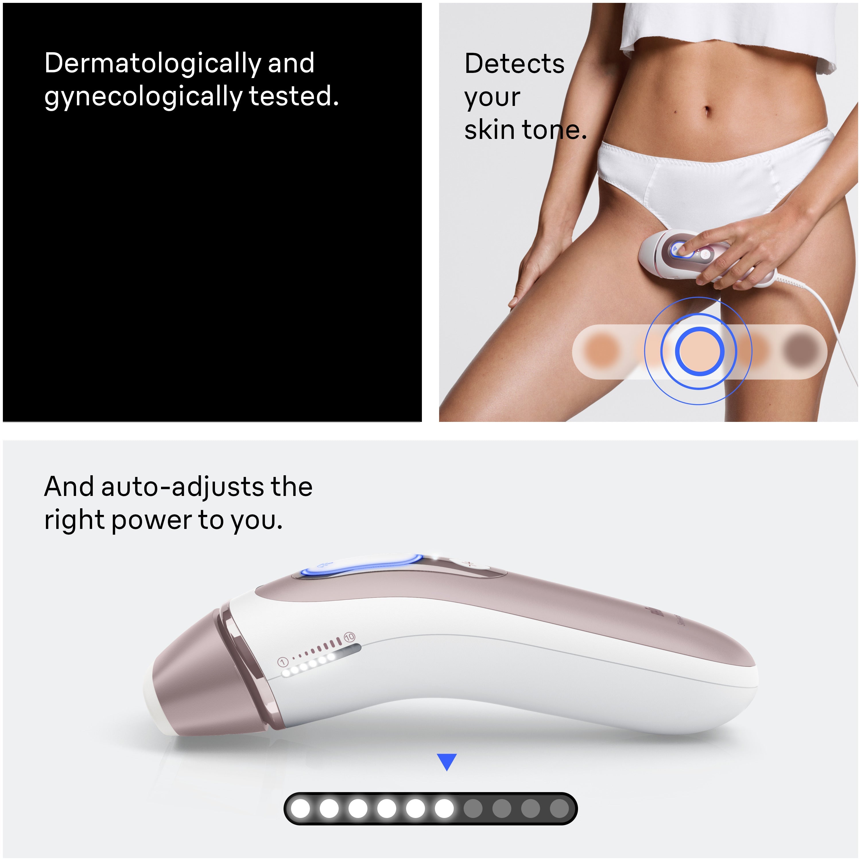 Braun Smart IPL Skin i·Expert Pro 7: At Home Alternative to Laser Hair Removal with 3 Caps Facial Hair Trimmer and Leather Pouch IPL7219